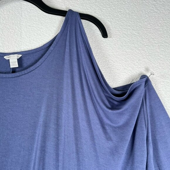 CATO Womens Cold-Shoulder Tunic, Side Slits, 3/4 sleeves, Plus Size 22/24W - Picture 4 of 7